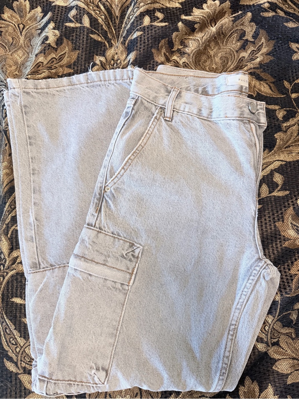 PacSun Men’s Straight Light Blue Denim Jeans with Utility Pocket